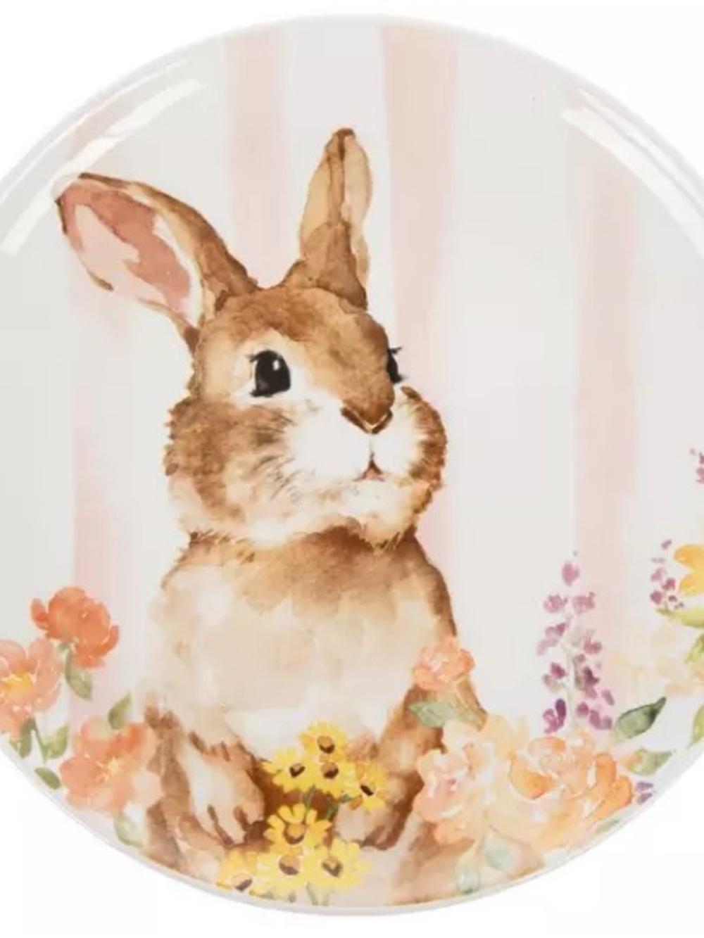 Striped Bunny Salad Plates-NWT Hobby Lobby set of 4